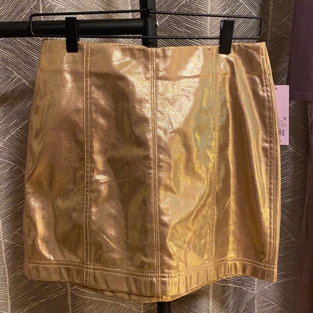Wild Fable Gold Mini Skirt